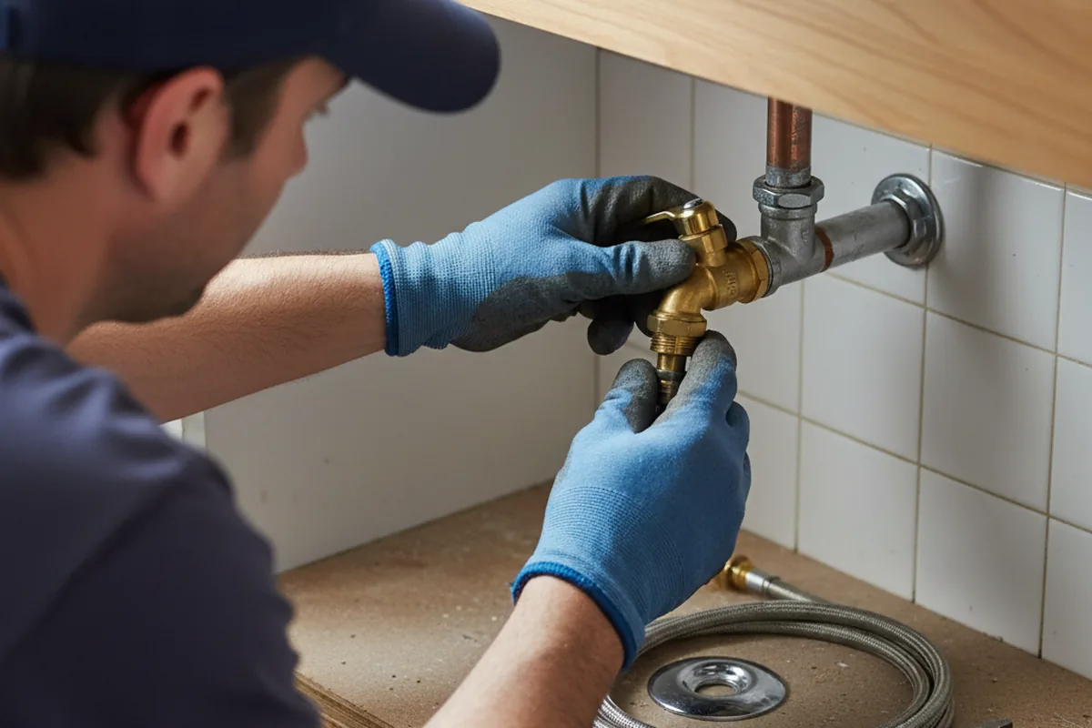 Shutoff valve and fitting work during Faucet and Fixture Repair in Croydon
